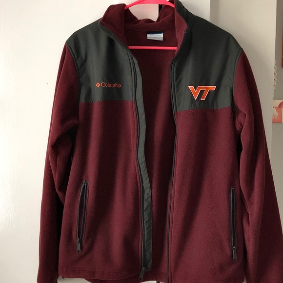 Virginia Tech Hokies Columbia Fleece Coat Jacket - Picture 1 of 4